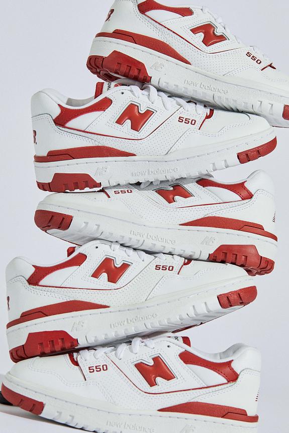 New Balance BBW550BR White/Brick Red-3